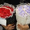 19 Heads Artificial Rose Bouquet Valentine's Day Gift Artificial Flower Rose Soap Bouquet for Wedding Birthday Party  DIY Gift