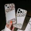 Metallic Finger Ring Holder Case For Iphone 15 14 13 12 11 Pro Max Glitter Diamond Cover For Samsung S24 S23 S22 Ultra S20 A34 A14 A34 A54 A55 A33 A53