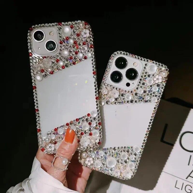 Metallic Finger Ring Holder Case For Iphone 15 14 13 12 11 Pro Max Glitter Diamond Cover For Samsung S24 S23 S22 Ultra S20 A34 A14 A34 A54 A55 A33 A53