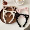 Cat Ears Womens Headband Woolen Velvet Hair Band Headwear Girl Wash Up Plush Hair Hoop Hair Accessories Autumn and Winter