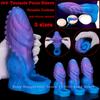 Silicone Tentacle Penis Sleeve Soft Reusable Dildo Condoms Penis Extender Enlargement Delay Ejaculation Sextoy For Men Cock Ring