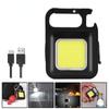 Mini LED Working Light Portable Pocket Flashlight USB Rechargeable Key Light Lantern Camping Outside Hiking COB Lantern