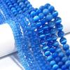 Sapphire Blue Opal Loose Stone Round Beads for Jewelry Making DIY Charm Handmade Bracelet 15'' Strand