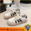 Niche Retro Thick-Soled Women's White Sneakers – Spring/Autumn 2025