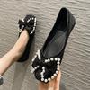 2024 Spring Summer Shoes Women Flats Elegant Ladies Leopard Shoes Fashion Brand Woman Boat Shoes Flat Plus Size 42 A4376