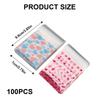 100Pcs Valentine's Day Self Adhesive Plastic Bags Stylish Clear Bags with Love Motif for Candy and Gift Packaging