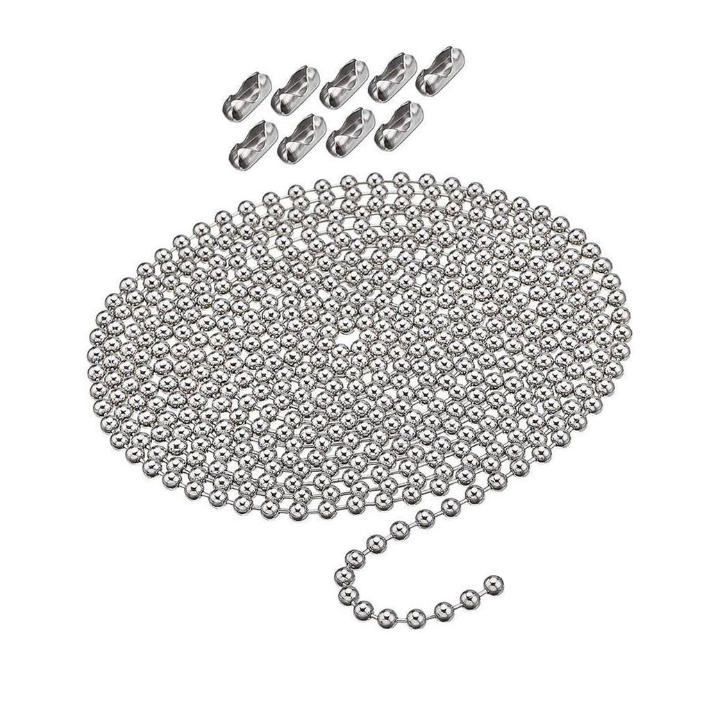 Curtain Bead Chain Pull Rope Heavy Duty Blinds Chain Decorative Metal Roller Shade Chain Window Hardware Bead String
