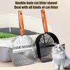 Cat Litter Scoop Stainless Steel Sifting Shovel with Long Handle Pet Waste Scoop Cleaning Tool for Cats Litter Box