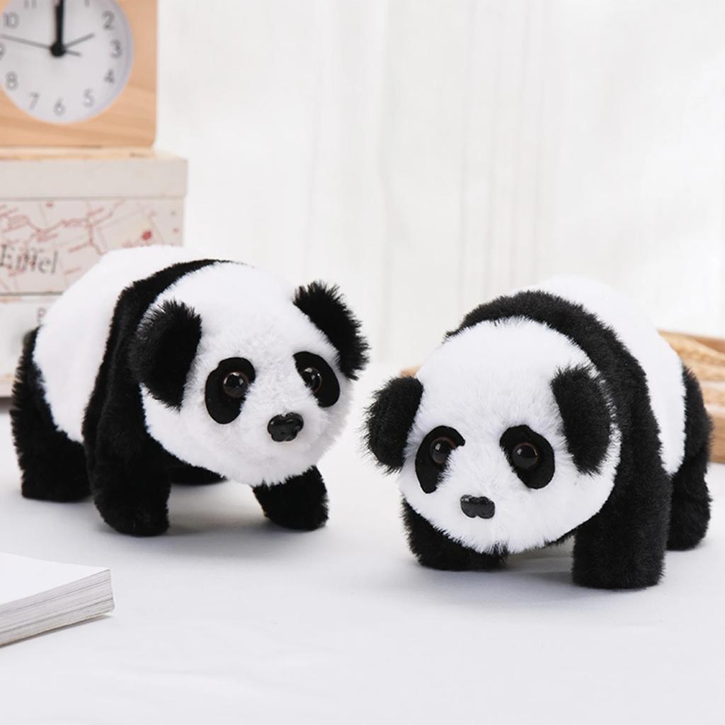 Cute Panda Pet Walking Singing Toy Plush Stuffed with Battery Control Birthday Gift for Boys Girls Electronic Plush Toys