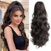 Synthetic Long Claw Wavy Curly Ponytail Wig Extensions Clip Daily Fluffy Pony Tail Hair Piece For Women
