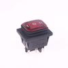 1 Piece T85 6Pin On Off On 12V 220V Red Green Blue Light Kcd4 Heavy Duty 16A 250Vac 30X22Mm Waterproof Rocker Push Switch
