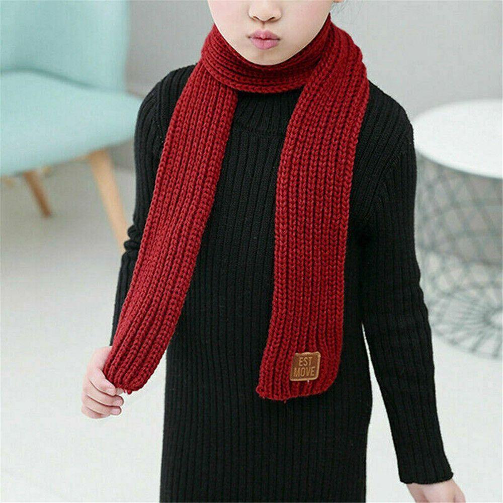 Baby Boys Girls Outdoor Soft Kids Scarf Neck Warmer Warm Knitted Scarf
