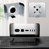 Metal Under Desk Mount for Apple Mac Mini M4 Metal Monitor Holder Wall Mount Stand Space-Saving Bracket Computer PC Accessories