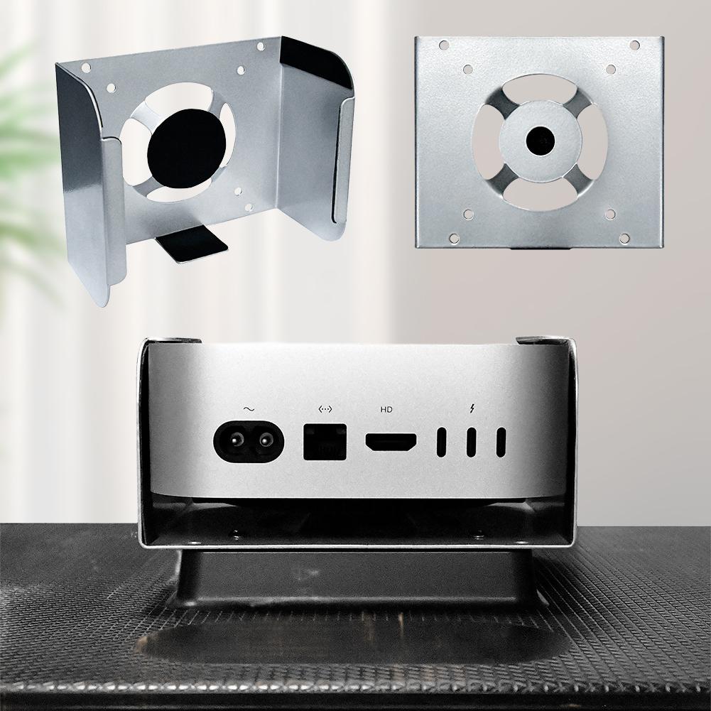 Metal Under Desk Mount for Apple Mac Mini M4 Metal Monitor Holder Wall Mount Stand Space-Saving Bracket Computer PC Accessories