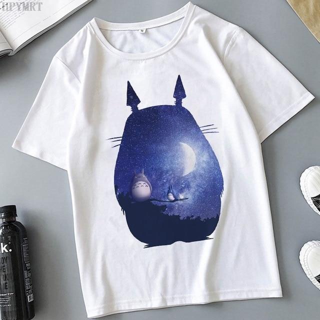 Plus Size Tops Women 'S T -Shirt Fashion Funny Totoro Print T Shirt Summer Harajuku Streetwear O -Neck Short Sleeve Tshirt Clothing