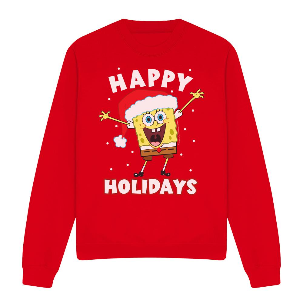 SpongeBob SquarePants Unisex Adult Happy Holidays Christmas Sweatshirt