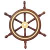 Hand Crafted Premium Nautical Wooden Ship Wheel | Exclusive Pirate's Wall Decor | Ocean & Beach Maritime Nursery Decorative Hanging