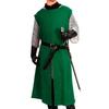 Handmade Embroidery Medieval Halloween Knight Viking Tunic Cosplay Costume Sleeveless Shirts Men's Costumes Renaissance Surcoat Tabard LARP