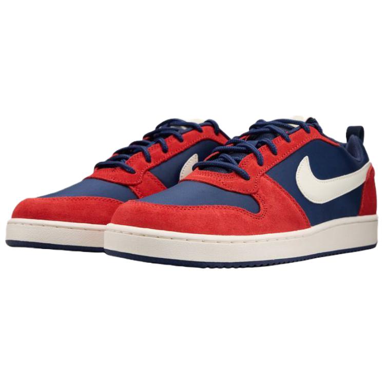 New Nike Court Borough Slip Resistant Abrasion Resistant Low Top Skateboard Shoes Men's Red Blue 844881-401