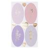 Pastel Floral Oval Stickers - 36 Pieces