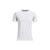 Round Neck Printed Side Slit Straight T-Shirt Men Tops White 1366497-100