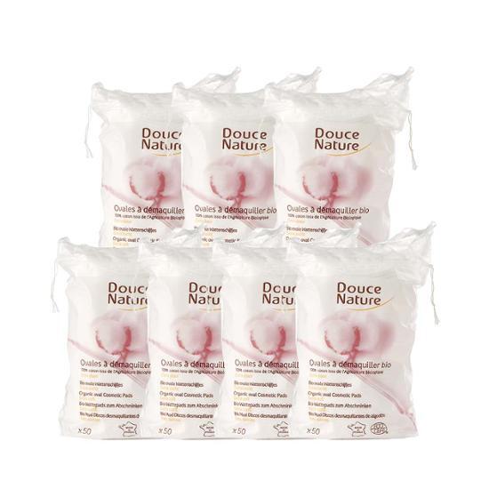 Dusnatur Organic Oval Cotton Pads 50 Sheets X 7 Packs (organic Cotton Pads)