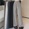 Women's High-Waisted Wide-Leg Black Suit Pants for Spring/Summer