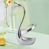 Stainless Steel Mini Fruit Forks Spoons with Non-Slip Handle Food-Grade Swan Storage Rack for Kids Desserts Snacks Parties Weddings