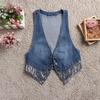 Korean-Style Versatile Denim Sleeveless Women’s Vest - Trendy Spring/Autumn Short Cardigan Jacket