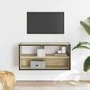 VidaXL TV Cabinet Sonoma Oak 80x31x39.5 Cm Engineered Wood and Metal, TV Stand, Media Cabinet, TV Console, HiFi Furniture, 848925