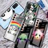 Tempered Glass Case For Samsung Galaxy S21 Ultra S20 FE S10 Plus Note 20 10 Lite S9 S8 9 S10e Phone Cover Cute Cartoon Panda Sac