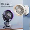 Mini Clip Fan Mute 10000mAh Rechargeable Mini Desk Fan Adjustable Clip-on Fan Table Wireless Fan for Home Room LED Display