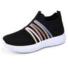 Women's Shoes Casual Shoes New Large Size Breathable Single Shoes Flying Woven Lightweight Shoes Women's Soft-soled Simple Mesh Shoes