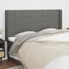 VidaXL Headboard with Ears Dark Grey 203x16x118-128 Cm Fabric3119603