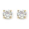[M9469] - Gold Plated Earrings 'Essentiel' White Gold - 6 Mm