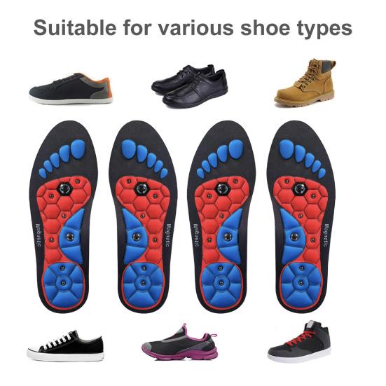 1 Pair Orthopedic Acupressure Insoles Pain Relief Lightweight Reflexology Massage Insoles Comfortable Foot Support