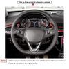 Черный чехол на руль автомобиля из искусственной кожи для Opel Astra 2015-2021 Corsa Combo Mokka 2018-2021 Grandland X Insignia CT 2017-2021