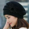 Fashion Womens Flower Knit Crochet  Hat Winter Warm Cap Beret