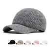 Women's Autumn Winter Warm Wool Baseball Cap Knitted Coldproof Cap