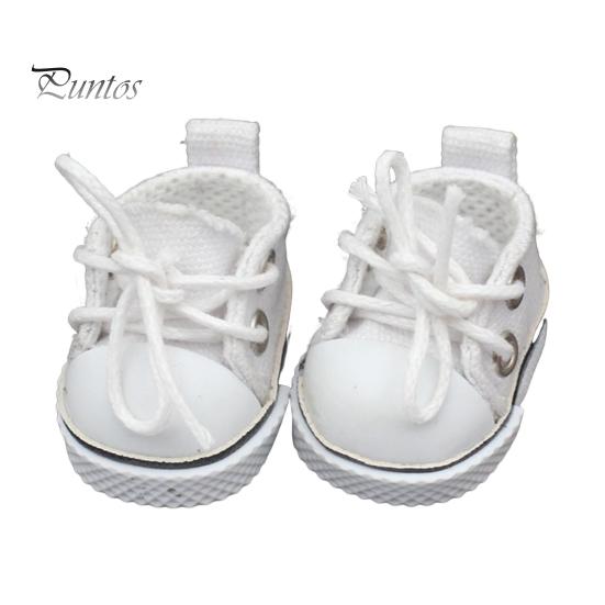 1 Pair Doll Shoes Mini Lace-Up Canvas Sneakers for 17cm Dolls Fingerboard Mini Finger Shoes Toy Accessory Realistic Design Creative Gift