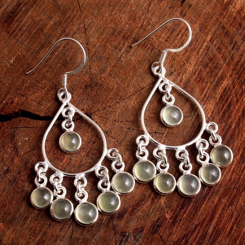 Green Onyx Silver Earring, Valentines Gift, 925 Sterling Silver Handmade Jewelry, Silver Earring, Gemstone Jewelry, Gift For Mum, Dangle Earring