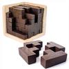 Original 3D Wooden Brain Teaser Puzzle by Sharp Brain Zone,Genius Skills Builder T-Shape Pieces,Educational Toy for Kids and Adults,Desk Toys for Gift