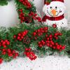 200PCS Christmas Decoration Red Fruit Simulation Flower Decor Garland Gift Flower Arrangement DIY Christmas Tree Berry Branches