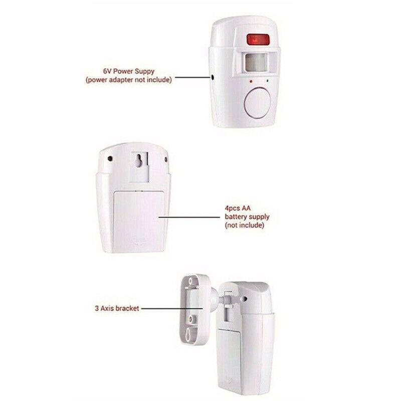 Wireless Motion Detector Alarm Indoor Motion Sensor Alarm With 2 Remote Controls Wireless High