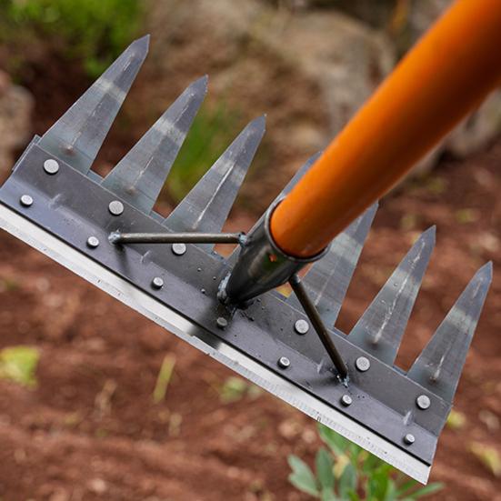 Gardening Weeder Puller Rake Heavy Duty Steel Outdoor Garden Lawn Farm Soil Loosening Weed Remover Weeding Uprooting Hand Tools