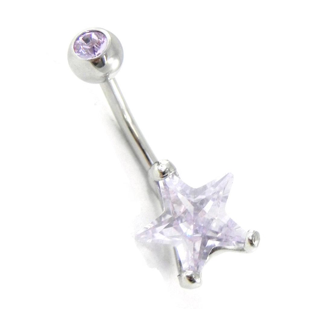 Les Trésors De Lily [H9402] - Body Piercing 'Star' Lavender