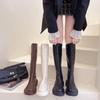 Boots Women's Shoes Long Boots Autumn and Winter Knight Boots New Boots\n Thin Autumn Fleece-Lined European and American...