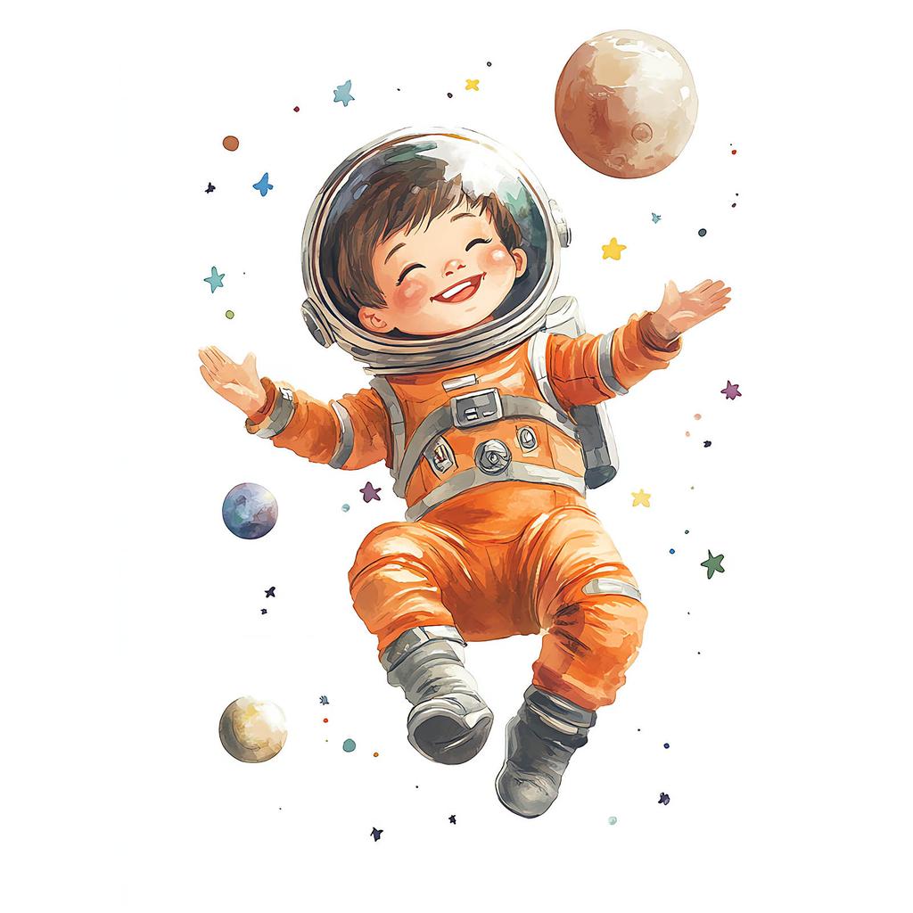 Plakat Mały Kosmonauta Plakat Mały Kosmonauta, 70X100 Cm, Bez Ramy, Płótno Premium Na Blejtramie