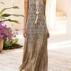 Bohemian Sleeveless Patchwork Women's Vacation Dress