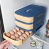 Stackable EggRack Storage Box Drawer Automatic Rolling Refrigerator Space-Saving Egg Tray Box Kitchen Storage Box Egg StorageBox